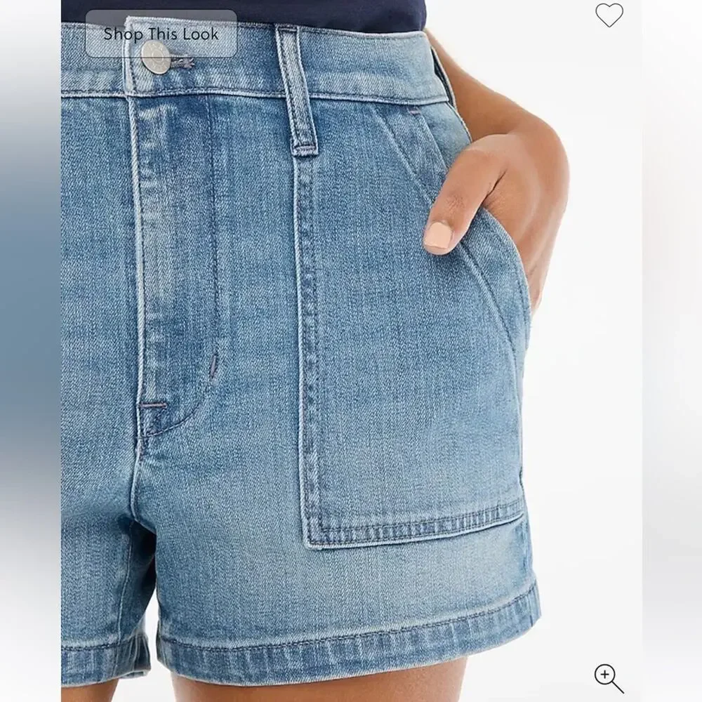 J Crew Utility High Rise Denim Shorts